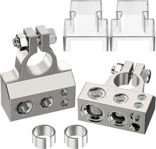 Battery Terminals, 0/4/8/10 Gauge AWG Positive Negative Battery Terminal Connect