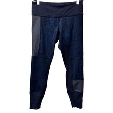 Lululemon Wunder Under Sz 8 Blue Sashiko Kanoko Twist Inkwell Patchwork Leggings