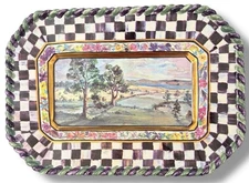 MacKenzie-Childs MACLACHLAN 10 1/2" Serving Hors d'Oeuvre Tray 1st Ed 1990: MINT