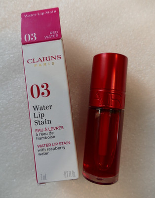 Clarins Water Lip Stain 03 Red Water BNIB Long Wear Hydrating 7ml