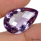 VVS 33.70 Ct Natural Purple Amethyst Pear Checker Cut Loose Certified Gemstone