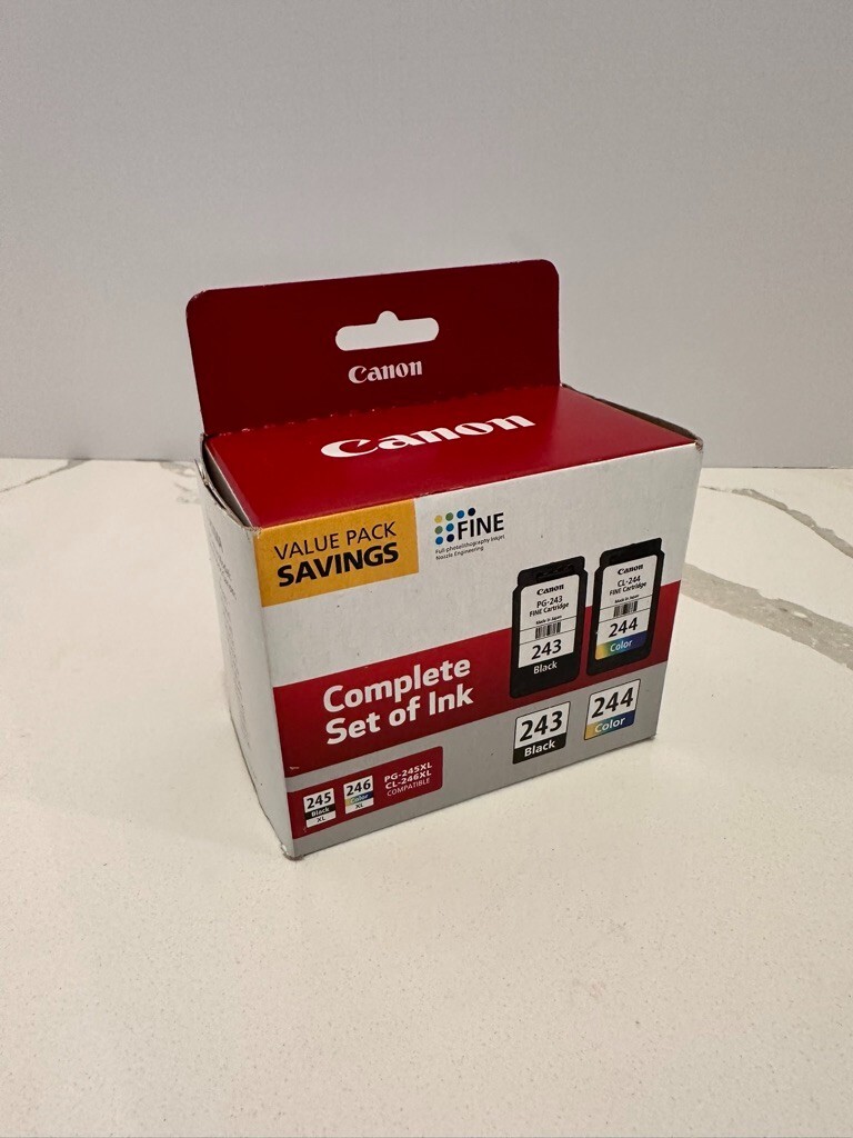 Canon PG-243 Black 244 Color Combo 2pk Ink Cartridges Black Tri