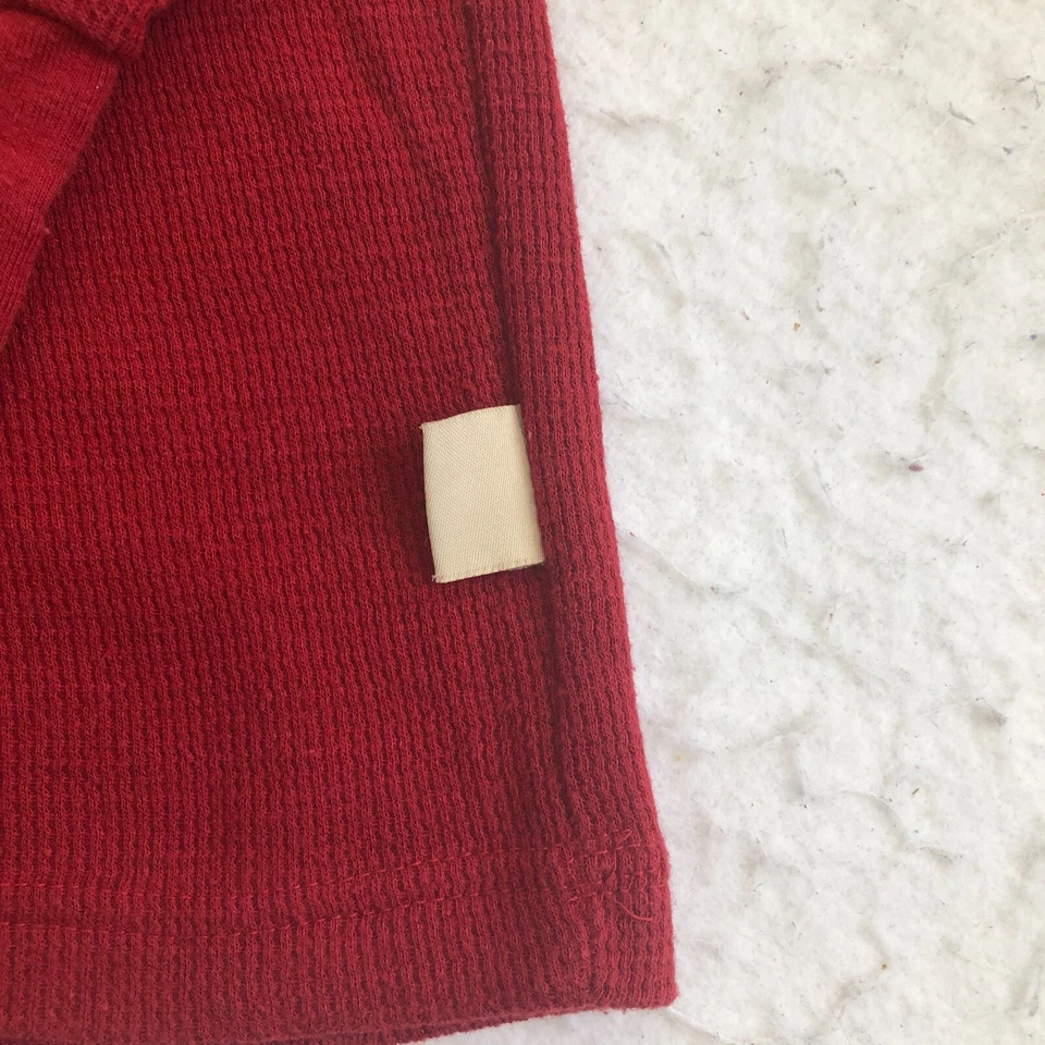 Camisa Pullover US Polo Assn Para Hombres Con Capucha Acanalada Talla M Roja 2 Botones Manga Larga Foto 4 de 4