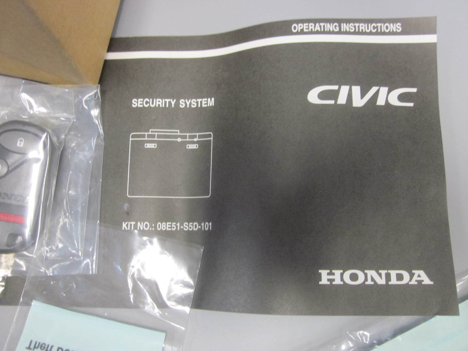 Honda Security System 2004-2005 Civic 08E50-S5D-101F