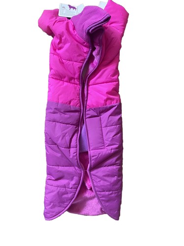 Boots&Barkley XL Puffer Vest Dog Pink Purple Orange - Picture 2 of 6