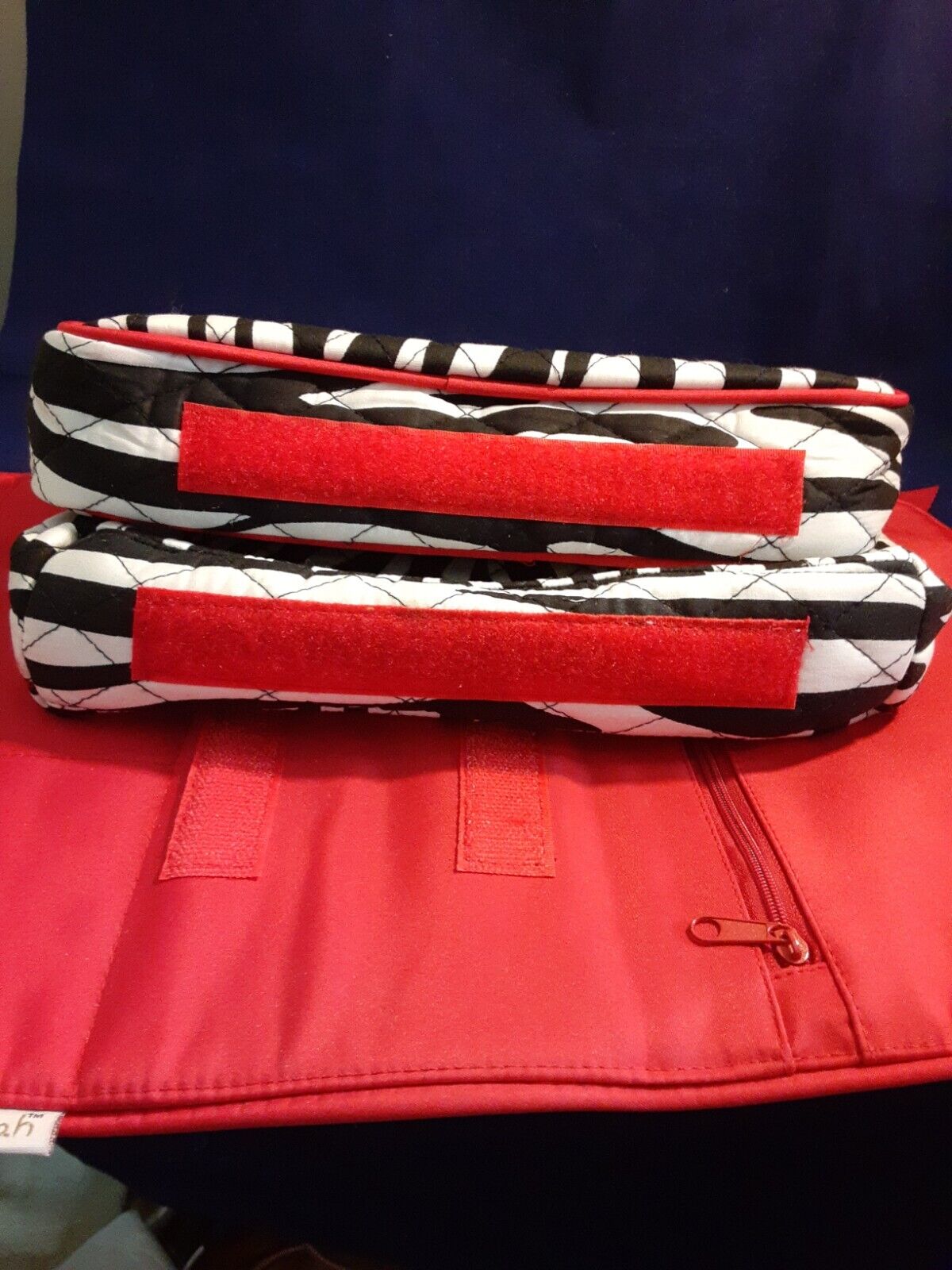 Beulah Brand Travel Tote/ Bag Zebra Striped W/ Re… - image 11