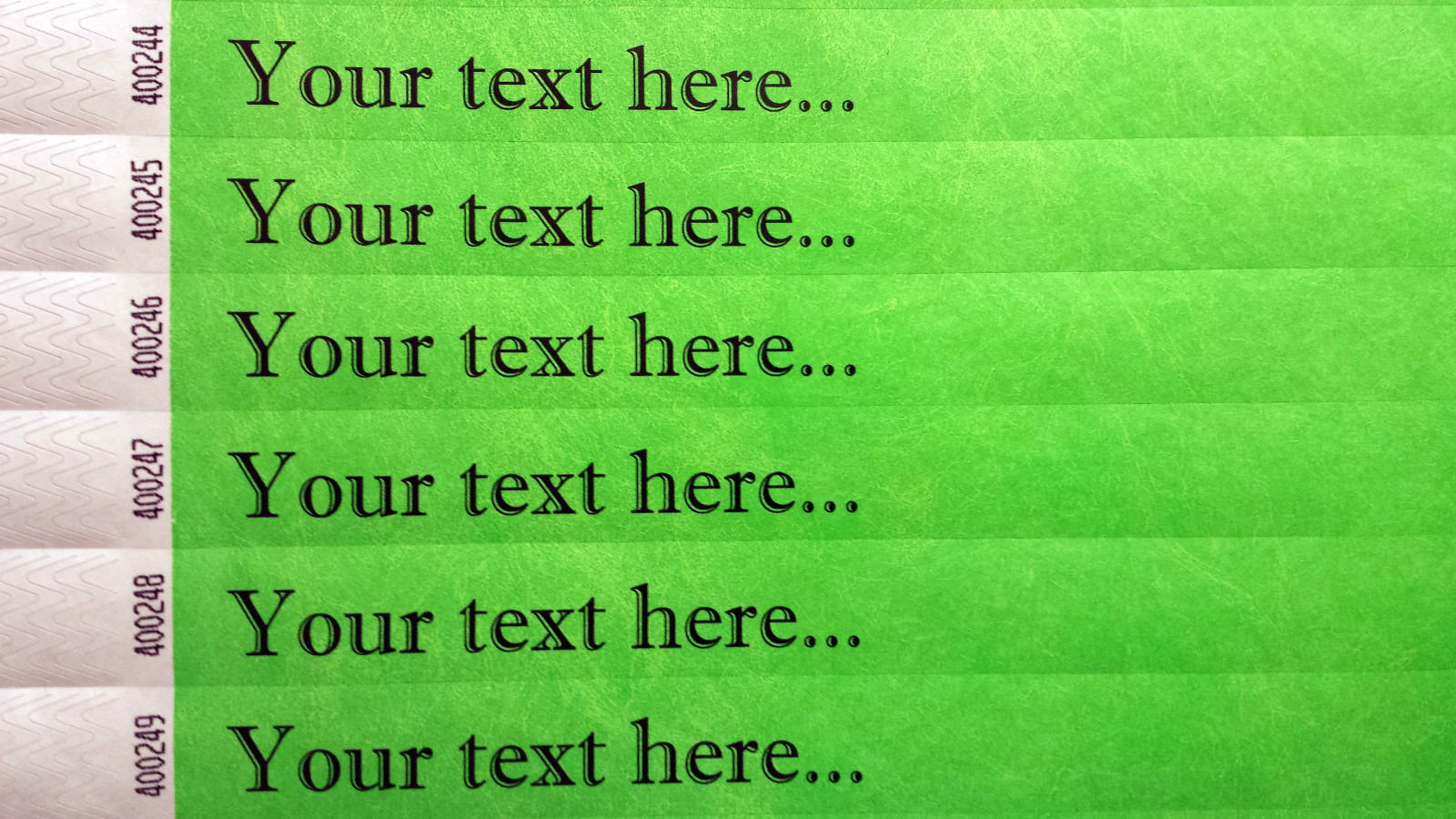 Printed Tyvek Wristbands 100 25mm Party, events, security bands eBay