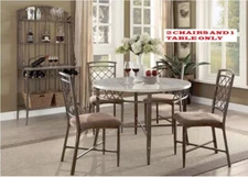 ACME Furniture Aldric Antique Black Dining Set (2 Chairs and 1 Dining Table)