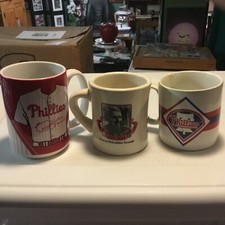 philadelphia phillies 3 coffee mugs Bryce Harper Harry kalas insigna set mlb
