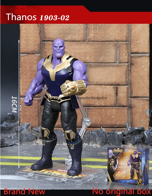 Nueva figura de acción Thanos Marvel Avengers Legends cómic héroes 16 cm juguetes para niños Foto 4 de 4