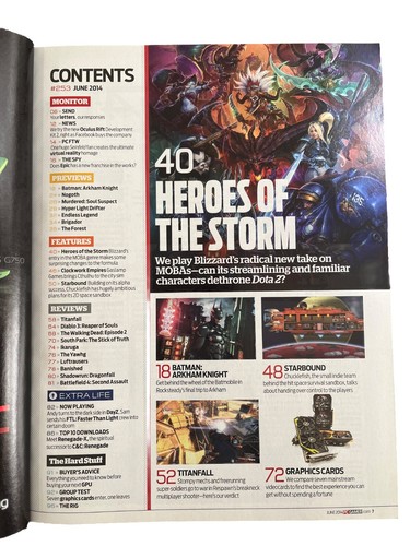 JUNE 2014 PC GAMER #253 Computer video game magazine - HEROES OF THE STORM - Picture 4 of 4
