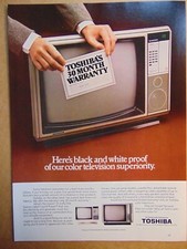 1984 TOSHIBA Television In Touch With Tomorrow vintage art print ad