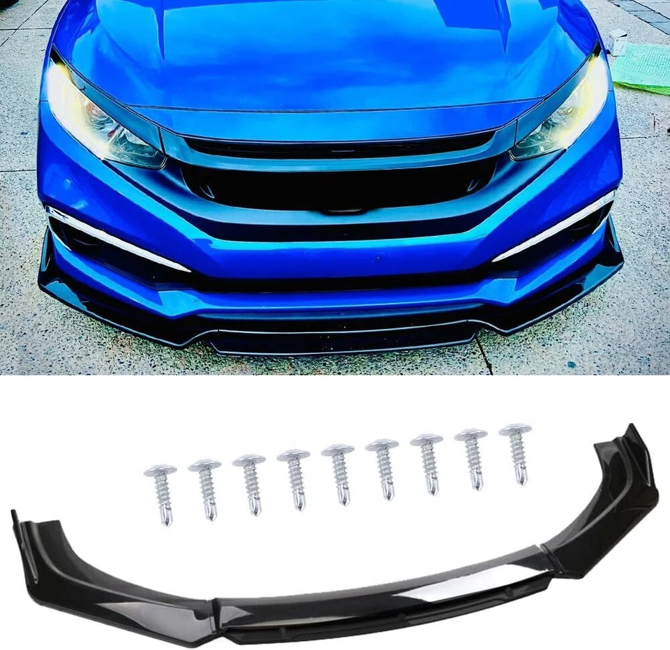 For Toyota Corolla Front Bumper Lip Spoiler+Splitter Side Skirt Rear Strut Rod Foto 3 de 4