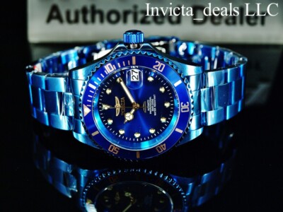 Rare New Invicta Men BLUE LABEL Pro Diver 24 Jewel Automatic NH35A SS Watch