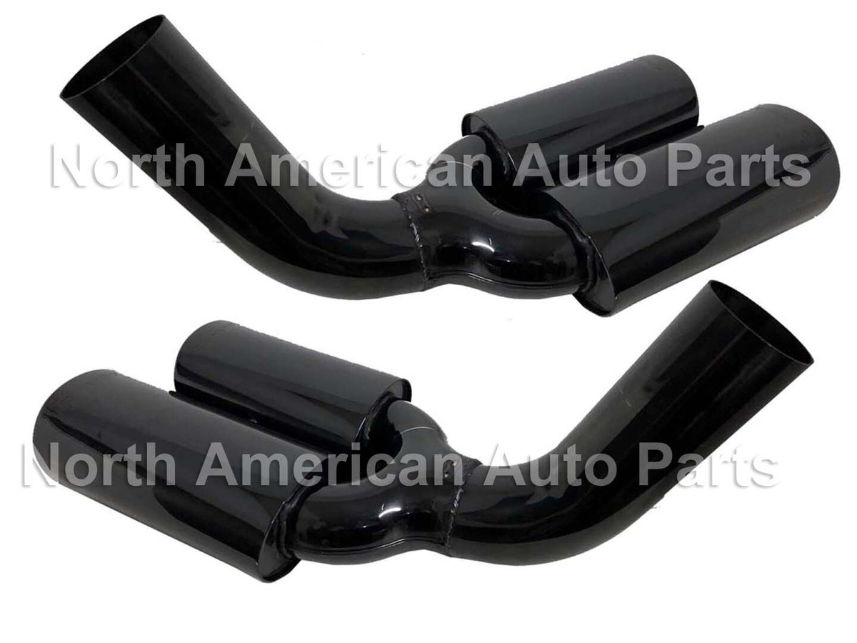 G63 Style All Black Muffler Tips Dual Exhaust For G350/G500 Logo