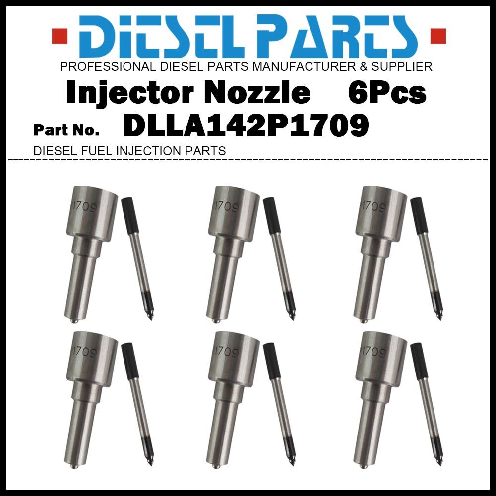 6Pcs Fuel Injector Nozzle DLLA142P1709 0433172047 for Cummins ISLE