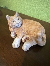 DON JAMES SIGNED  GINGER CAT FIGURINE ( 4-1/...