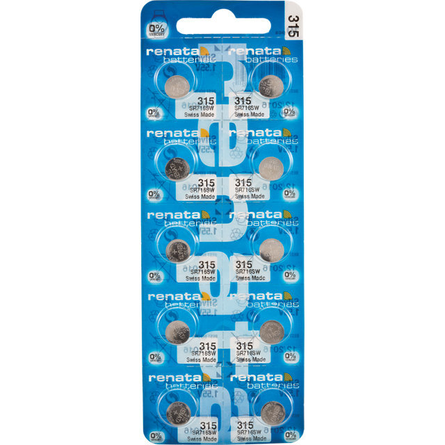 Renata Uhrenbatterie 315 (SR716SW) – Schweizer Silberoxid-Knopfzelle, Einzeln Oder Im Mehrpack