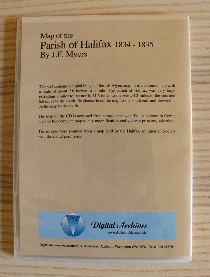 Myers Map of the Parish of Halifax 1834-1835 - Digitised on CD - Image 2 of 4