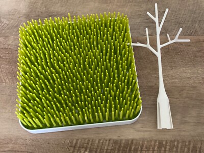 Boon Grass Countertop Baby Bottle Cup Drying Rack Green BPA PVC