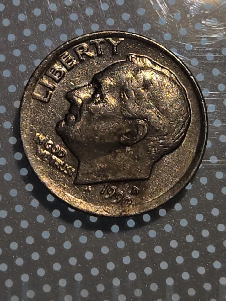 RARE 1990-P Roosevelt Dime--Edge Error - Image 4 of 4