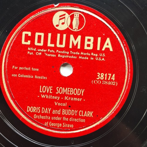 DORIS DAY BUDDY CLARK LOVE SOMEBODY / CONFESS COLUMBIA 38174 POP 78RPM - Picture 4 of 4