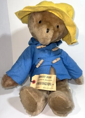 Eden Toys Paddington Bear 20" VTG 1975 Peru to London England Stuffed Plush Hat - Image 1 of 4