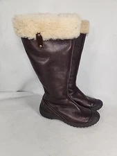 Cole Haan Women Sz 7 Brown Air Sole G-Series Waterproof Leather Winter Boots