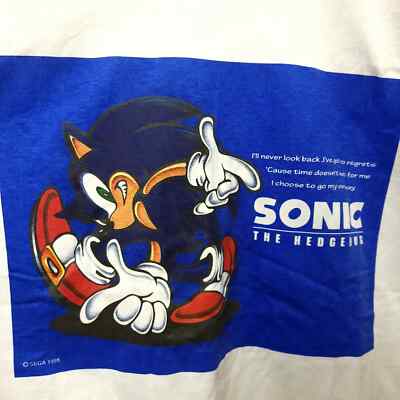 Vintage 1998 SONIC ADVENTURES dreamcast game sega T-shirt L RARE 