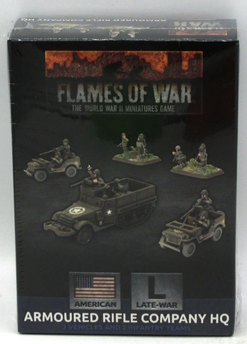 Flames of War UBX74 Armoured Rifle Company HQ (Plastic) WWII US