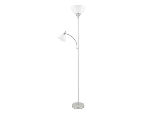 71.5" Traditional 2 Light Mother Daughter Metal Floor Lamp with Torchiere and