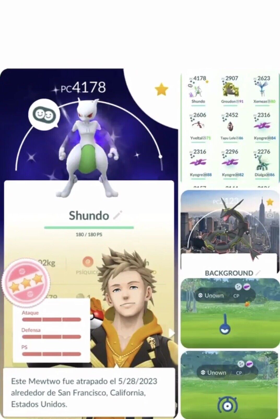 Pokemon Trade GO - Shiny Mewtwo with Legacy move Psystrike for PVP Ultra