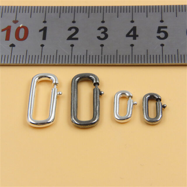 Chiusura ovale geometrica argento sterling 925 per bracciale collana fai da te- Chiusura ovale geometrica argento sterling 925 per bracciale collana fai da te-