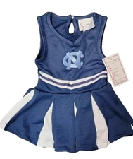 Two Feet Ahead Newborn Cheerleader Dress North Carolina Tar Heels 6 Months NEW