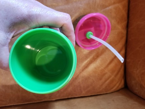 Mudpie Initial 'H' Letter Sip N and Munch Toddler Child Sippy Straw Cup Bottle - Picture 12 of 12