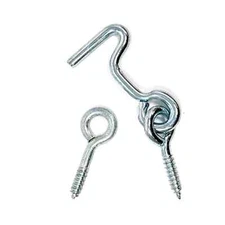 Everbilt Gate Hook and Eye Latch Set 1 inch Diameter Zinc Plated Steel