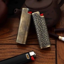 New 1Pc Brass Lighter Cover Sleeve Fits BIC J3 Lighter Cover Case Shell