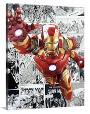 Avengers Superhero Canvas 16x20 Marvel Comics Hulk Iron-Man Spider-Man Captain