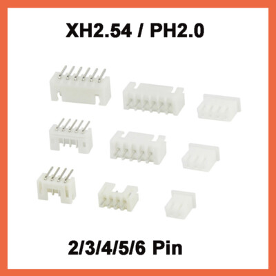 XH/PH 2.54mm Balancer Stecker Crimp Male Female 2 Pin 3 Pin 4 Pin 5 Pin 6 Pin