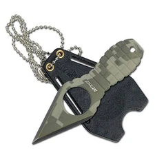 MTech Gnade Neck Knife 2.25" Double Edge Stainless Blade Spear Point One Piece