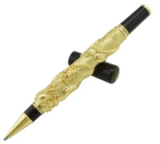 Jinhao Metal Vintage Roller Ball Pen, Oriental Dragon Heavy Pen (Golden Color)