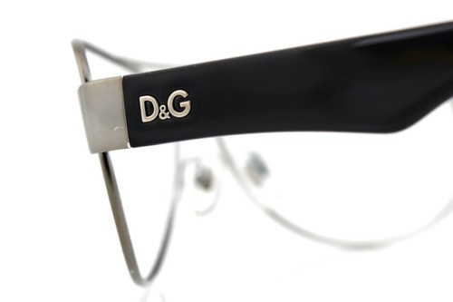 DOLCE & GABBANA D&G6064 079/T3 66mm Silver Black Aviator Sunglasses FRAMES ONLY - Picture 3 of 9