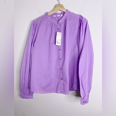uniqlo purple blouse