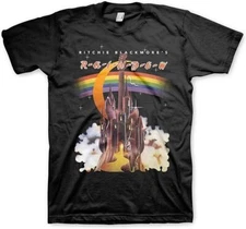 Rainbow Album Cover T-Shirt - Ritchie Blackmore - New - Band Tees