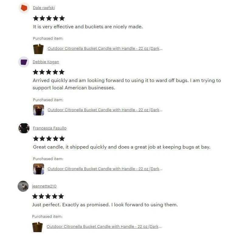 Outdoor Citronella Bucket Candle with Handle - 22 oz (Dark Brown) - Image 4 of 4