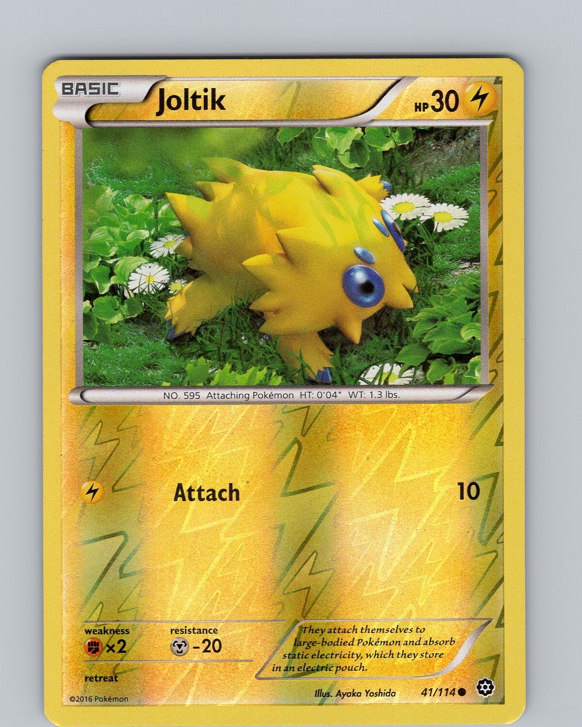 Pokemon TCG Joltik XY Steam Siege 41/114 Reverse Holo Common Card LP-NM