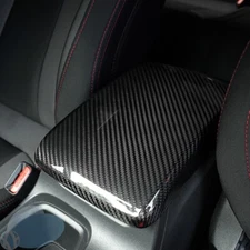 Real Carbon Fiber Car Center Armrest Storage Box Cover Trim For 22-23 Subaru WRX