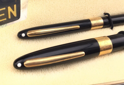 Sheaffer Snorkel Signature Fountain Pen & Pencil set 14K GOLD TRIM
