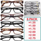 Mens Reading Glasses Womens Readers 6 Pack New Styles Everyday Value Eyeglasses