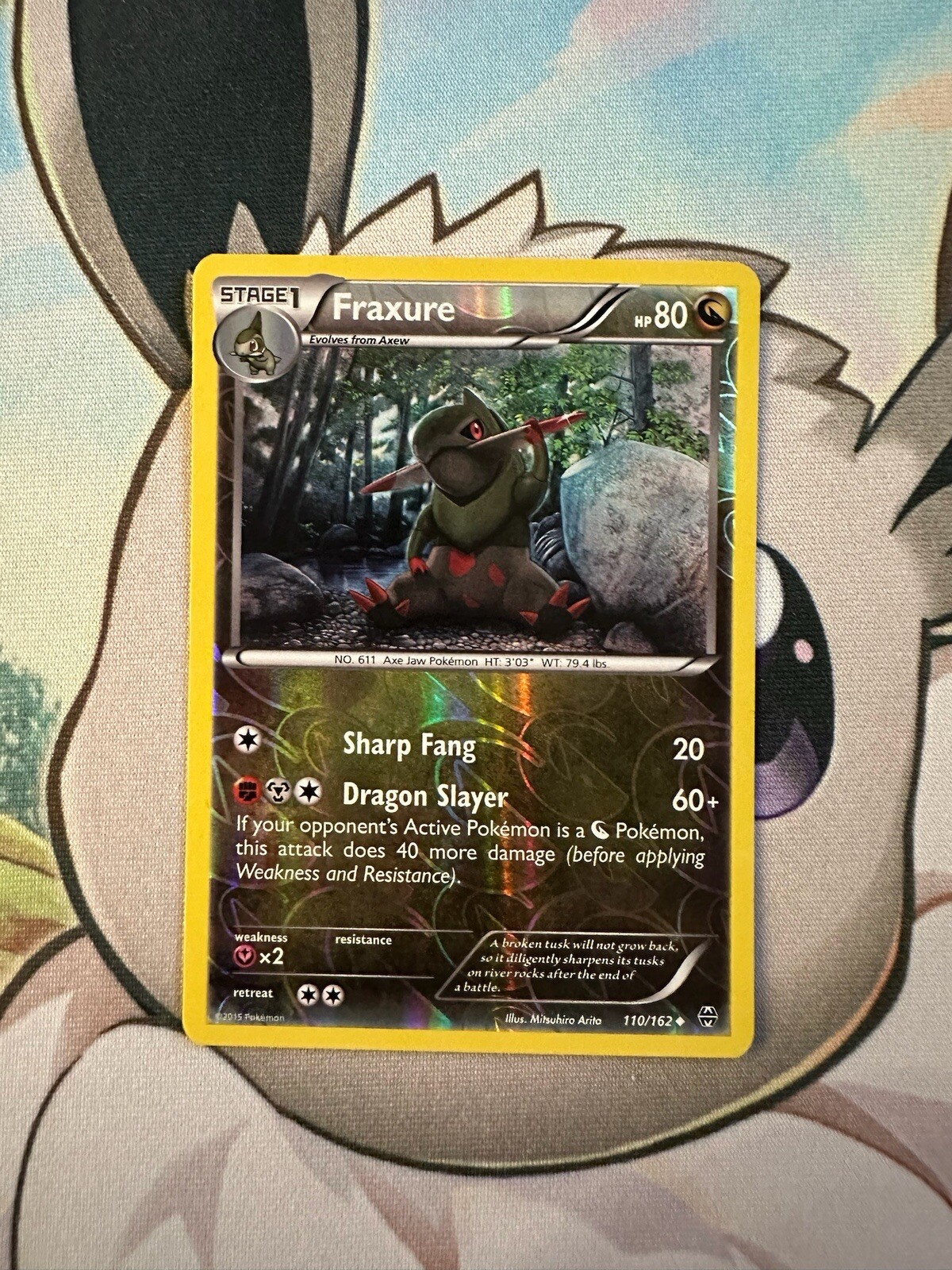 Fraxure #110/162 XY BREAKthrough Pokemon Reverse Holo NM